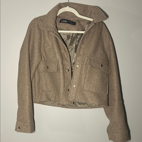 Ci Sono Jackets & Blazers - Ci Sono Women's Tan Utility Jacket